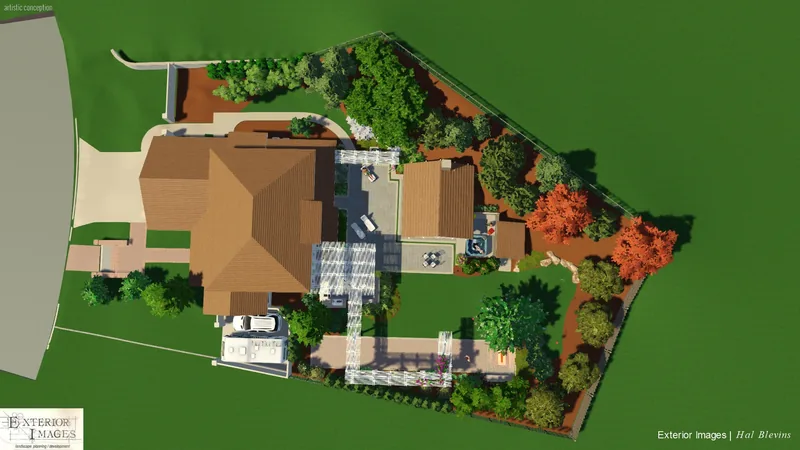 3D aerial visualization of landscape design